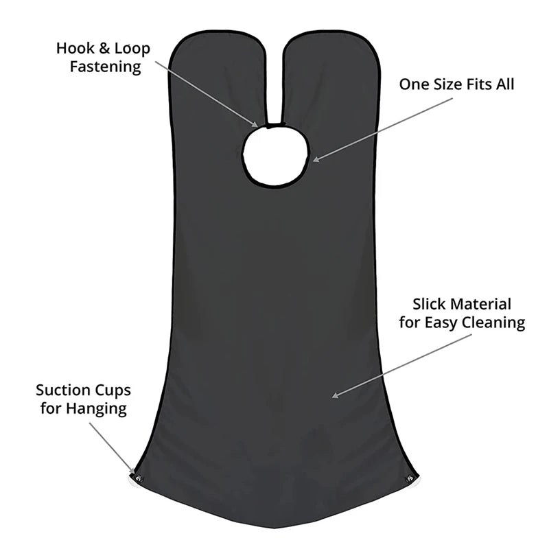 Shaving Apron for Man Beard Shaving Apron Care Bib Face Shaved Hair Adult Bibs Shaver Cleaning Hairdresser Gift Clean Apron