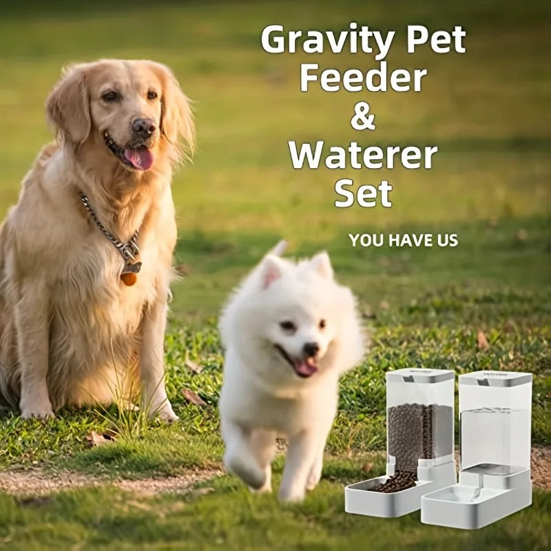 Automatic pet feeder 2.1KG water feeder 3.8L suitable for daily consumption or drinking of small and medium-sized pets or cats