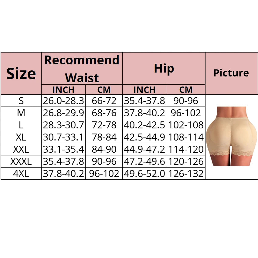 Padded Butt lifter Corrective Underwear Butt Enhancer Body Shaper Modeling Strap Fake Hip Shapwear Underwear Push Up Panties