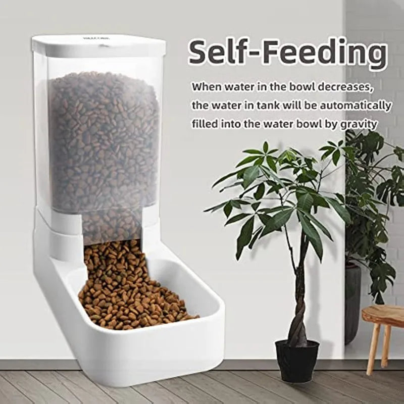 Automatic pet feeder 2.1KG water feeder 3.8L suitable for daily consumption or drinking of small and medium-sized pets or cats